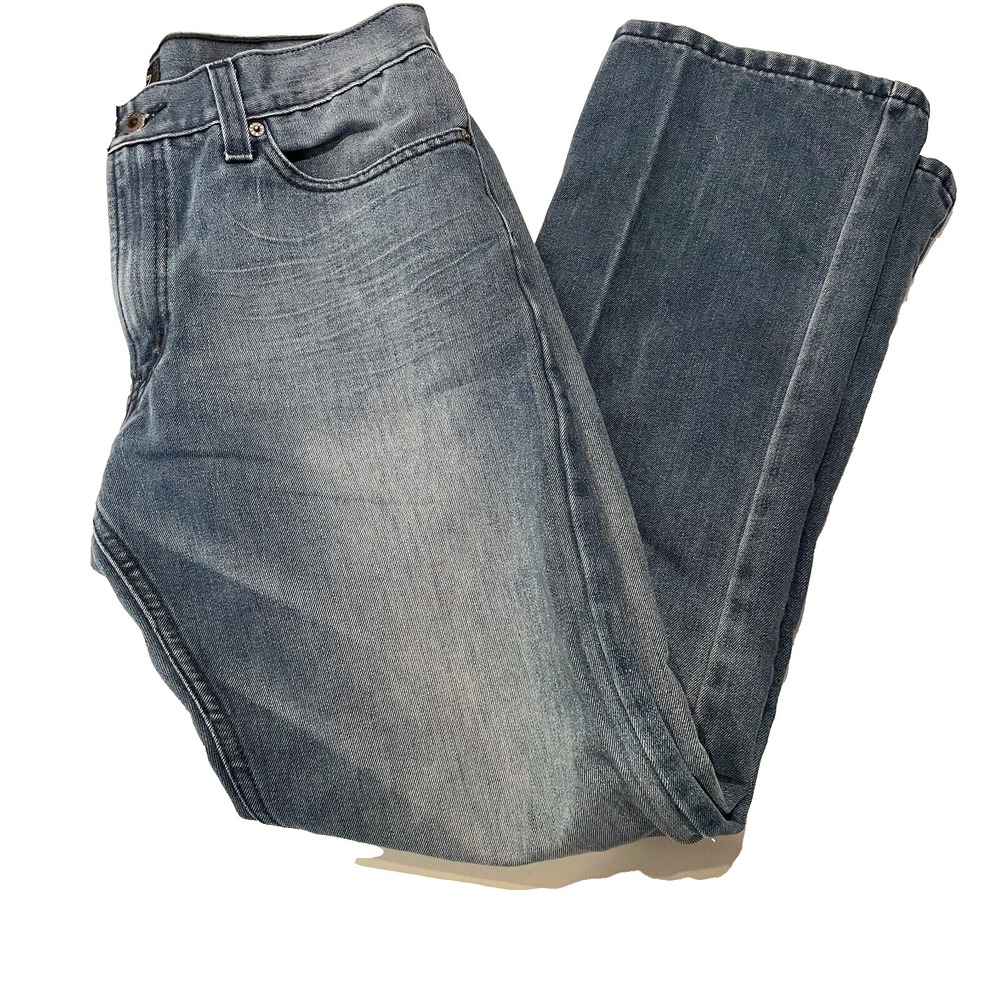 Levi's 514 Slim Straight Jeans Mens Size 34 X 32 Gray Dark Wash Denim Pockets